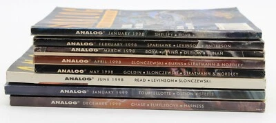 Analog (1930) 1998 6 Issues 1999 2 Issues 8 Pulp Magazines Bova Turtledove VG/FN - Image 1 of 4
