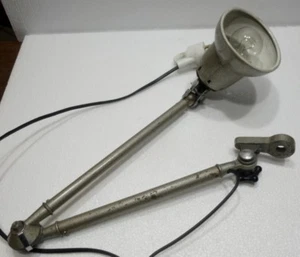 Belle LAMPE DE MÉTIER Ancienne Travail 2 Bras - Imagen 1 de 6