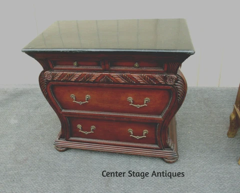 63027   Marble Top Nightstand End Table Stand Batchelor  Chest Dresser Cover