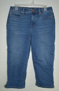 Talbots Pedal Pusher Jeans Womens Size 6 Blue Cropped Denim Jeans Capri - Picture 1 of 6