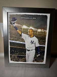 Derek Jeter Yankees Framed Final Game Canvas Print w/Infield Dirt Authenticated - Picture 1 of 7