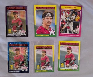 2024 Topps Heritage Corbin Carroll #372d Diamondbacks Purple Blue Mini SP - Bild 1 von 3