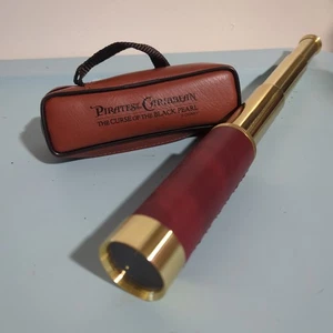Pirates Of The Caribbean Promo Telescope For The Curse Of Black Pearl In Leather - Picture 1 of 11