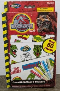 Jurassic Park 3 RoseArt Fun with Tattoos and Stickers 60 Pieces Vintage 2001 NEW - Picture 1 of 9
