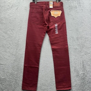 Levis Jeans men's 30x34 Red 501xx Red Tab Stretch Straight Leg Button Fly - Picture 1 of 12