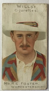 Will’s Cricketers 1901 (with vignettes) No 35 - Mr R. E. Foster - Worcestershire - Picture 1 of 2