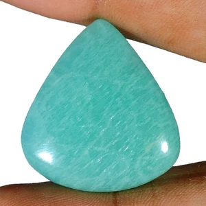 45.00Cts Natural Green Amazonite Pear Cabochon Jewelry Gemstone - Picture 1 of 2