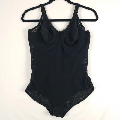 Vintage Bali Bodysuit 40D All in One Girdle Shaper Shapewear Black Hole - Image 1 of 4