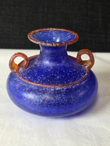 Vintage Cozeta Murano Scavo Art Glass 4" Vase - Picture 1 of 7