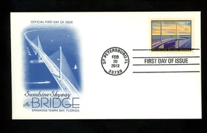 US FDC #4649 Artcraft 2012 Petersburg FL Sunshine Skyway Bridge Priority Mail HC - Picture 1 of 2