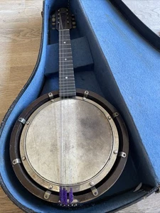 John Grey and sons Banjolin Banjo - Vintage 1920s Banjo Original Hard Case Inc. - Picture 1 of 24
