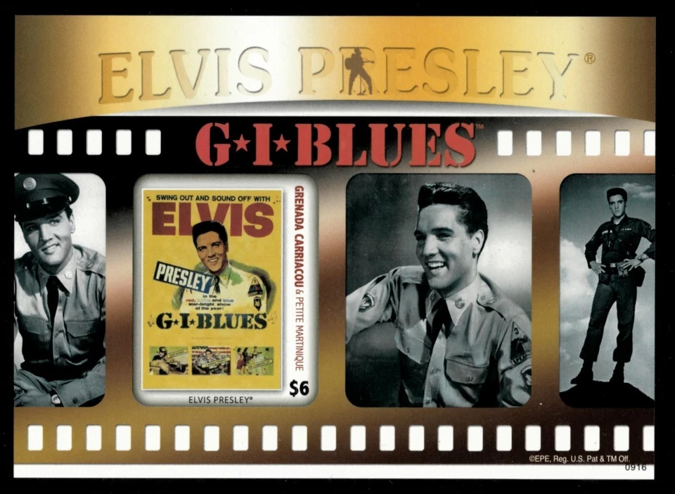 Folha de selo de lembrança IMPERF Granadinas 2009 - Elvis - Scott #2742 - MNH - Imagem 1 de 1