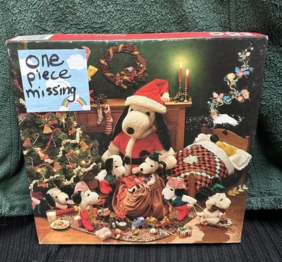 Springbok Hallmark 500 Pc Puzzle A SNOOPY CHRISTMAS *1 Piece MISSING* - Image 1 of 4