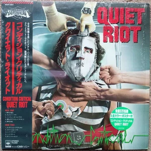Quiet Riot Condition Critical + OBI, INSERT, POSTER JAPAN NEAR MINT Vinyl LP - Imagen 1 de 1