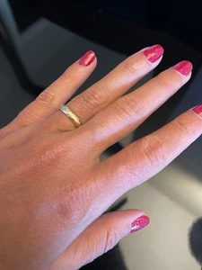 14 Karat Gelbgold Ring mit Diamantschliff Größe 5 - Bild 1 von 4