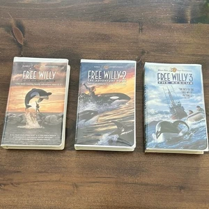 Free Willy VHS Kassetten Teil 1 2 3 Warner Brothers Family Entertainment Y2K Vintage - Bild 1 von 10