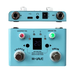 M-VAVE 2 in 1 Guitar Drum Looper Effect Pedal 30 Drums 11mins Loop Recording - Picture 1 of 7