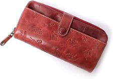 PEANUTS SNOOPY Bi-Fold Long Wallet Red 57516 Cowhide W19.5 × H10 × D4cm