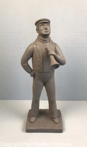 Figura de yeso fundido vintage de un marinero - Imagen 1 de 3