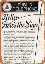 Metal Sign - 1926 Baltimore Enamel Signs for AT&T Bell System -- Vintage Look