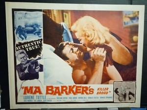 Lobby Card 1959 MA BARKER'S KILLER BROOD beautiful blond Myrna Dell femme fatale