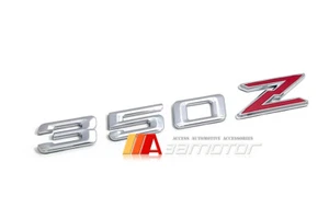 3D STYLE LETTERS TRUNK LID REAR EMBLEM CHROME 350 Z RED BADGE fits NISSAN 350Z - Picture 1 of 1