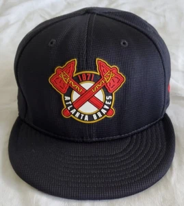 Atlanta Braves Baseball 59fifty Hat New Era Official On Field Cap Fitted 7 5/8 - Picture 1 of 8