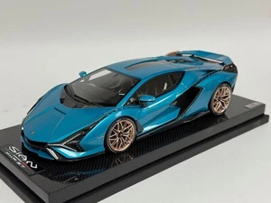 1/18 MR Collezione Lamborghini Sian FKP 37 Sian Coupè in Carbonio Urano Blu Base - Foto 1 di 6