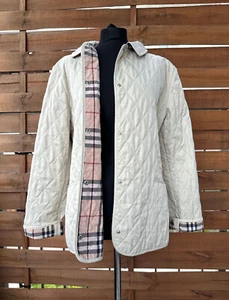 Vintage Burberry London quilted jacket nova check s. L - Picture 1 of 19