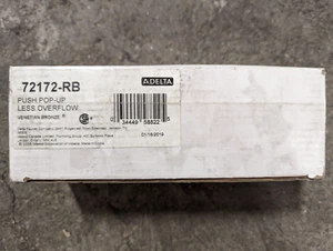 Delta 72172-RB Push Pop-Up sin desbordamiento en bronce veneciano - Imagen 1 de 1