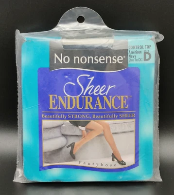 Pantimedias No Nonsense Sheer Endurance Talla D American Navy Control Top Foto 1 de 4