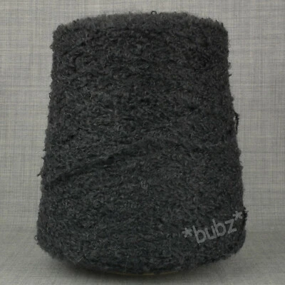 SOFT MOHAIR LOOP YARN GRAPHITE GREY 400g CONE POODLE DOUBLE KNITTING DK WOOL NEW - Image 1 of 3