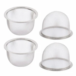 Stainless Steel Round Mesh Tea Leaf Spice Teapot Screen Strainer 3.1" Dia 4pcs - Picture 1 of 2