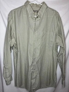 Duluth Trading Co Shirt Men Large Tall Green Plaid Western Workwear Button Down - Picture 1 of 3