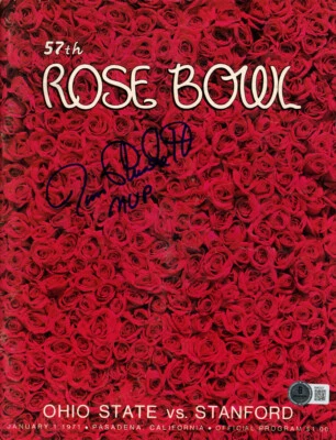 Jim Plunkett Autographed 1971 Rose Bowl Magazine MVP Beckett 47473 - Image 1 of 2