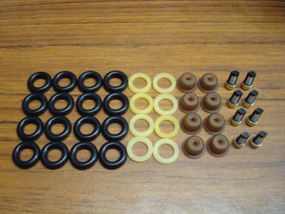 1986-1995 Mustang 5.0L Fuel Injector Repair Kit: Pintle caps, O-rings & Filters - Image 1 of 4