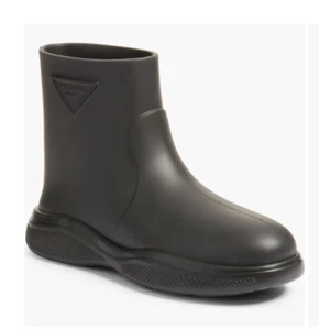 NIB $750 Prada Soft Black (Nero) Rain Boot in size 9 US / 39 EU! - Picture 1 of 6