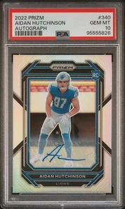 Aidan Hutchinson Prizm 2023 Rookie Autograph Silver Detroit Lions PSA 10 GM MINT - Bild 1 von 2