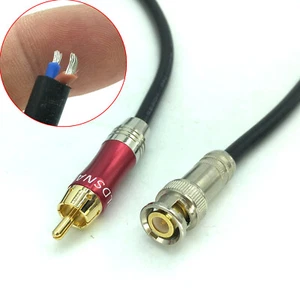 150CM male BNC plug TO Gold-plated RCA male plug 18AWG Cable FOR Oscilloscope - Picture 1 of 4