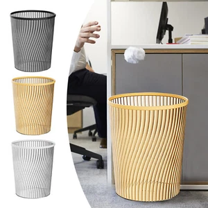 Light Threaded Trash Can Vertical Light Translucent Large Capacity Garbage Can - Afbeelding 1 van 20