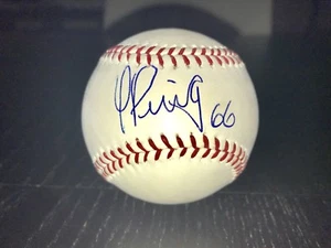 YASIEL PUIG HAND SIGNED OML BASEBALL LOS ANGELES DODGERS JSA CERT - Picture 1 of 2