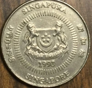 1993 SINGAPORE 10 CENTS COIN - Picture 1 of 2