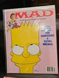 Mad Magazine December 1990 #299 "The Simpsons" - Picture 1 of 2