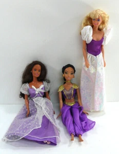 Bambole Principesse: Disney GELSOMINO + La mia prima Barbie 1989 + principessa 1997 con abiti - Foto 1 di 10