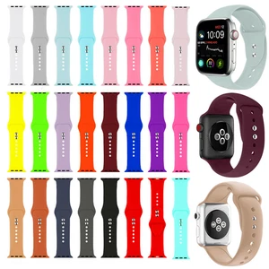 Silikon Armband für Apple Watch Series 7 6 5 4 321 Sportarmband Ersetzen 38-45mm - Bild 1 von 36