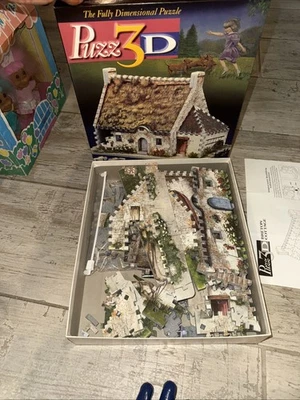 Puzz 3D Milton Bradley Breton Cottage Jigsaw Puzzle 264 Pieces - Complete - Image 1 of 4