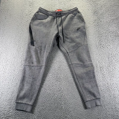 Pantalón deportivo Nike Tech polar para hombre L gris algodón pierna cónica ropa deportiva Foto 1 de 4
