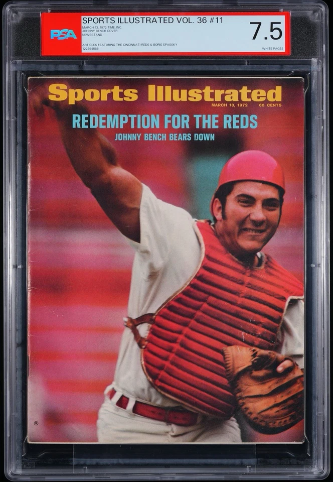 QUIOSCO JOHNNY BENCH DEPORTIVO ILUSTRADO 13 DE MARZO 1972 PSA 7,5 Cincinnati Reds Foto 1 de 3