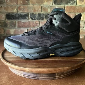 Hoka One One Speedgoat 5 Mens 9D Mid GTX Gore-Tex All Black Sneakers Shoes Boots - Picture 1 of 24