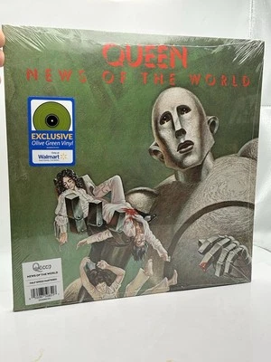 queen news of the world olive green exclusive walmart vinyl lp new Sealed usa - Image 1 of 4